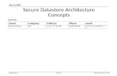 Secure  Datastore  Architecture Concepts