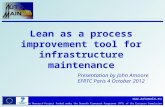 Lean as a process improvement tool for infrastructure maintenance