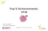 Top 5 Achievements  VFM Andy Duckworth Procurement Manager