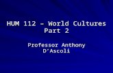 HUM 112 – World Cultures Part 2