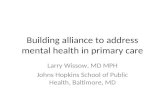 Building alliance to address mental health in primary care