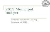 2013 Municipal Budget
