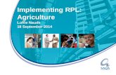 Implementing RPL: Agriculture Loffie Naude 18 September  2014