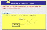 Section 1-4:  Measuring Angles