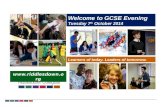 Welcome to GCSE Evening Tuesday 7 th October  2014