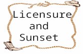 Licensure and  Sunset