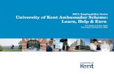 SECL Employability Series University of Kent Ambassador Scheme: Learn, Help & Earn