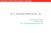 Ch 1. Windows 2000 Driver  개요