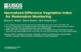 Normalized Difference Vegetation Index for Restoration Monitoring