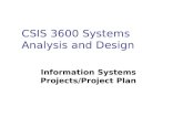 CSIS 3600 Systems Analysis and Design