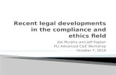 Recent legal developments in the compliance and ethics field