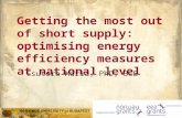 Getting the most out of short supply: optimising energy efficiency measures at national level