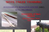 Note-taker Training Accessibility Resource Center (ARC) HTTP://arc.unm