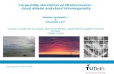 Large-eddy simulation of stratocumulus – cloud albedo and cloud inhomogeneity