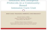 Sedation and Analgesia Protocols in a Community-Based  Intensive Care Unit