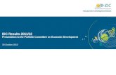 IDC Results 2011/12 Presentation to the Portfolio Committee on Economic Development