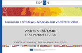 European Territorial Scenarios and VISION for 2050