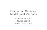 Information Retrieval: Models and Methods