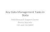 Key Data Management Tasks in Stata