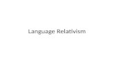 Language Relativism