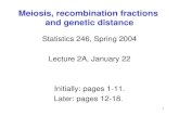 Meiosis, recombination fractions  and genetic distance