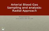 Arterial Blood Gas Sampling and analysis: Radial Approach