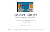 Transport Protocols Reading: Sections 5.1 and 5.2