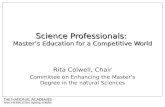 Science Professionals:  Master’s Education for a Competitive World