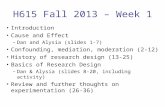 H615 Fall 2013 – Week 1