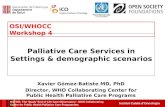 Palliative Care Services  in  Settings  &  demographic scenarios