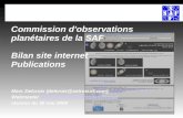Commission d'observations planétaires de la SAF Bilan site internet Publications