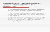 Assessment of Egypt’s Compliance with the WTO Agreement on Technical Barriers to Trade