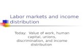 Labor markets and income distribution