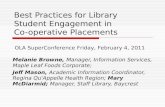 Best Practices for Library Student Engagement in  Co-operative Placements