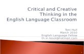Critical and Creative Thinking in the  English Language Classroom