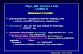 Phys_151  (Sections 1-5) Lecture 3