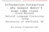 Information Extraction – why Google doesn’t even come close