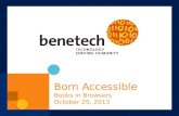 Born Accessible  Books in Browsers October 25, 2013