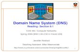 Domain Name System (DNS) Reading: Section 9.1