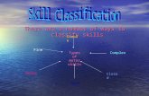 There are a number of ways to classify skills