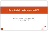 Can digital radio work in SA?
