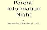 Parent  Information Night