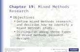 Chapter 19:  Mixed Methods Research