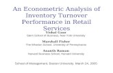 An Econometric Analysis of Inventory Turnover Performance in Retail Services