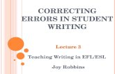 Correcting Errors in Student Writing