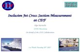 Inclusive Jet Cross Section Measurement at CDF
