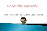 How to Read and Understand College Texts