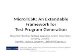 MicroTESK :  An Extendable Framework for Test Program Generation