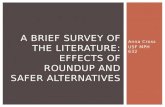 A Brief Survey of the Literature: Effects of  RoundUp  and Safer Alternatives