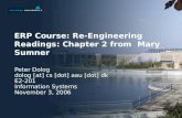 ERP Course: Re-Engineering Readings: Chapter 2 from  Mary Sumner